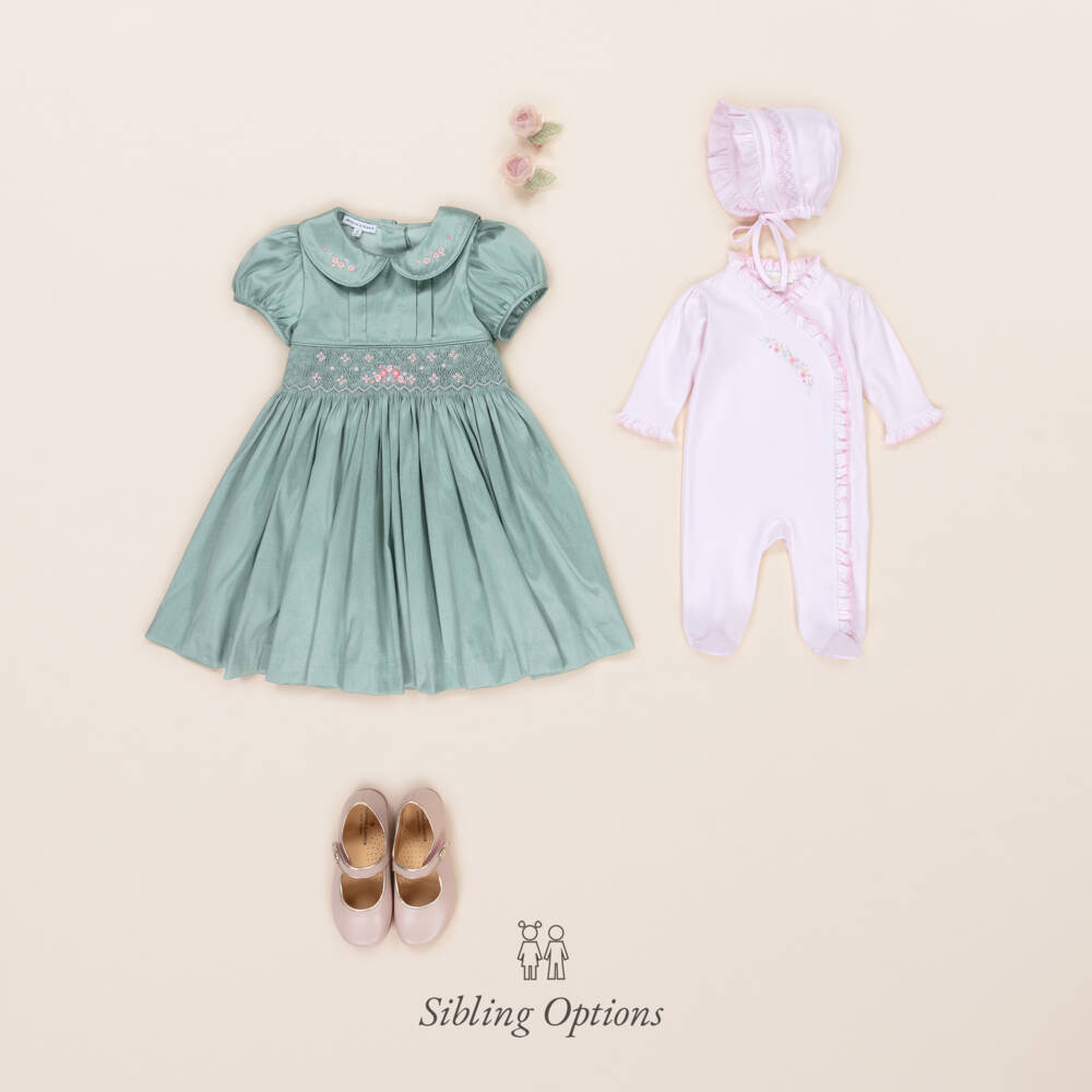 Kissy Kissy-Girls Blush Floral Pima Babygrow | Childrensalon Outlet