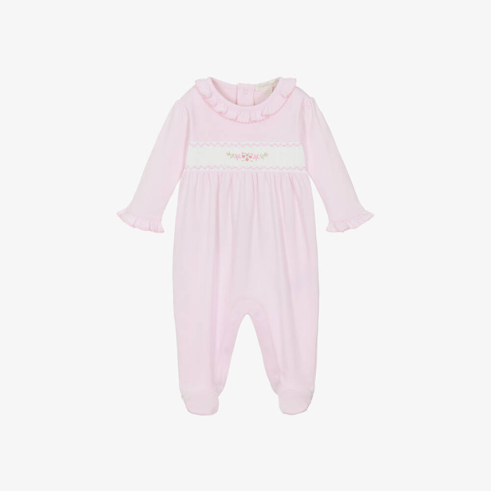 Kissy Kissy-Розовый хлопковый ромпер для девочек с вышивкой | Childrensalon Outlet