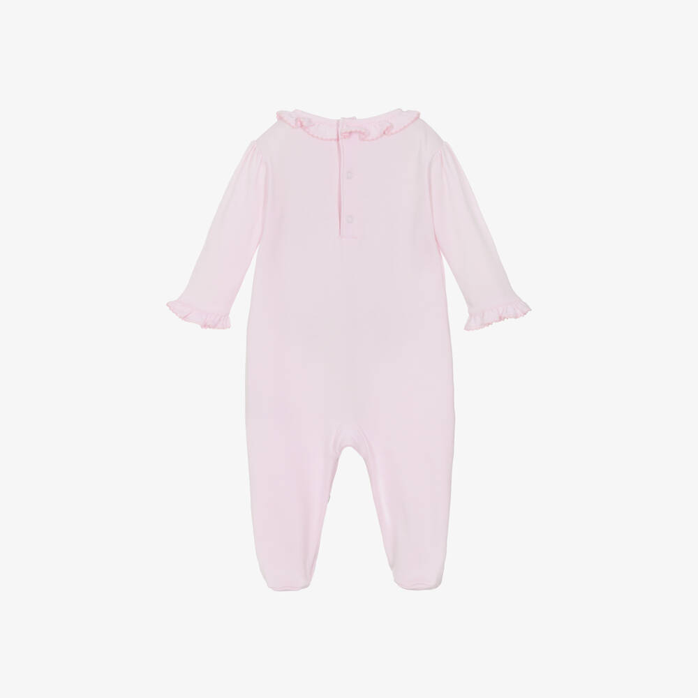 Kissy Kissy-Girls Blush Smocked Cotton Romper | Childrensalon Outlet