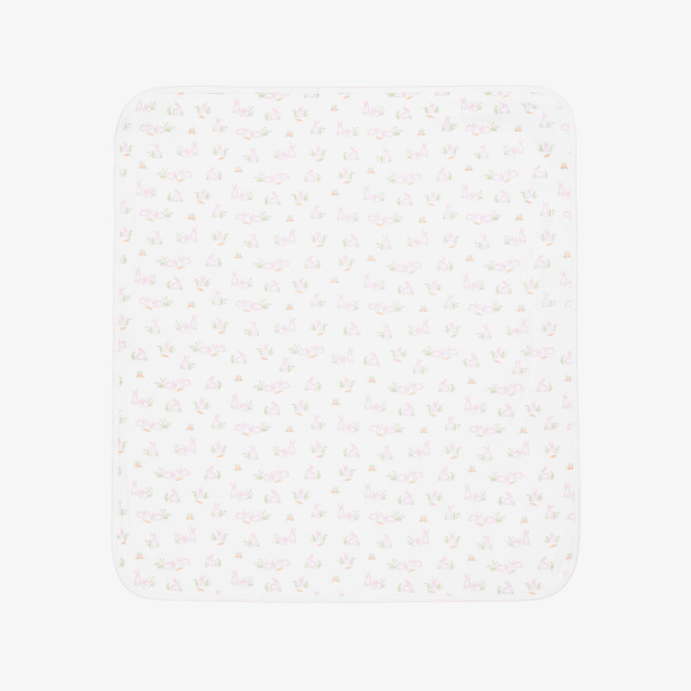 Kissy Kissy-Girls Bunny-Embellished White Cotton Set | Childrensalon Outlet