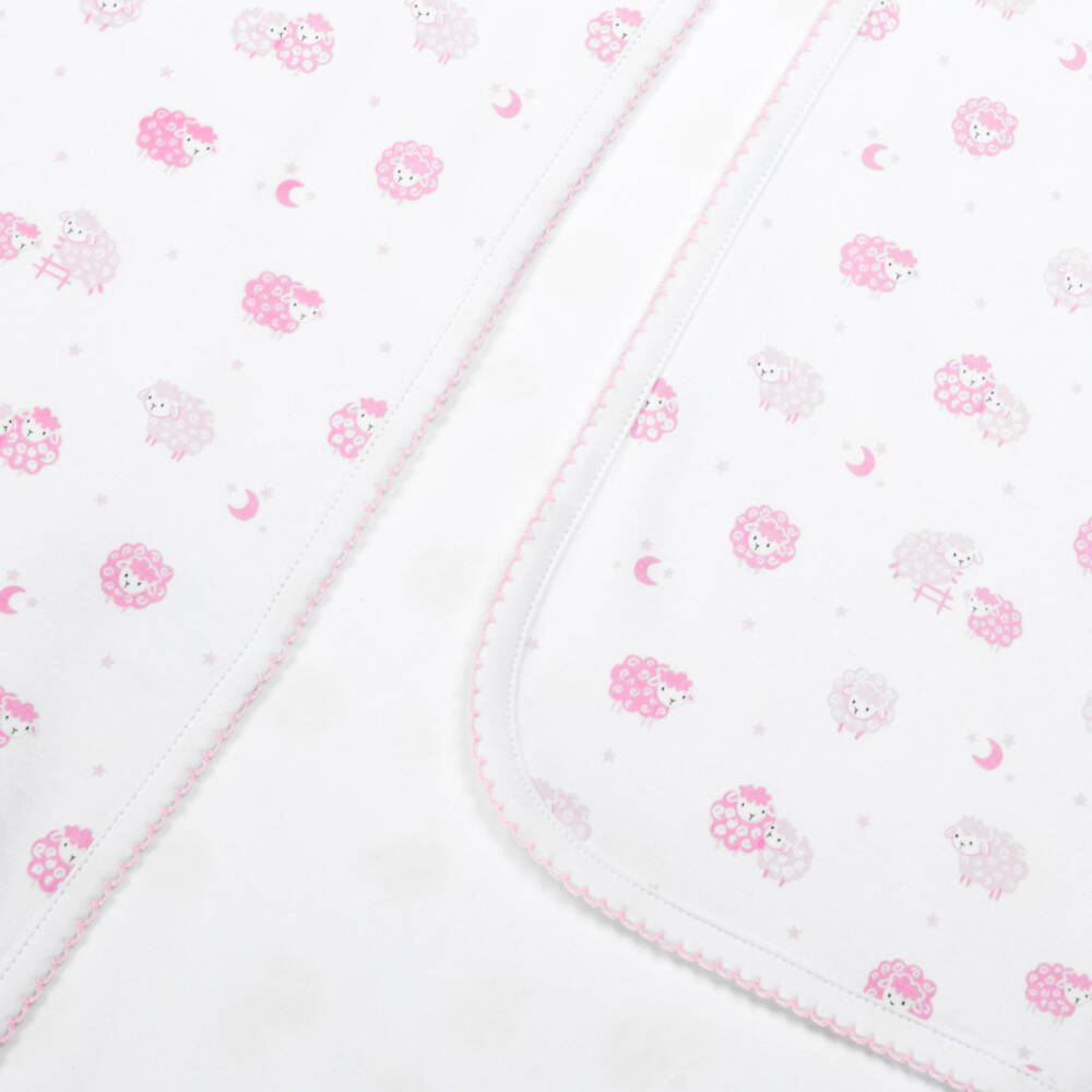 Kissy Kissy-Girls Charming Sheep Pima Blanket | Childrensalon Outlet
