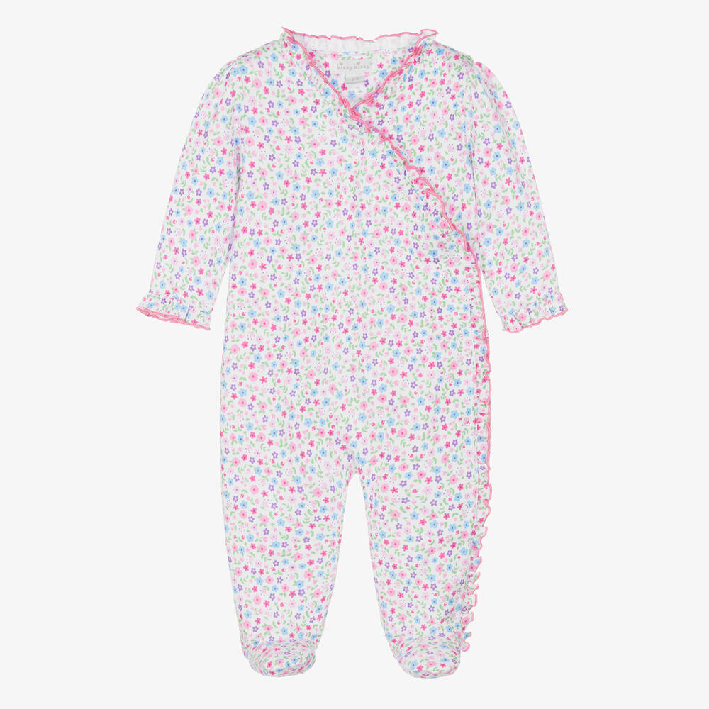 Kissy Kissy-Girls Cotton Flamingo Flower Fiesta Babygrow | Childrensalon Outlet