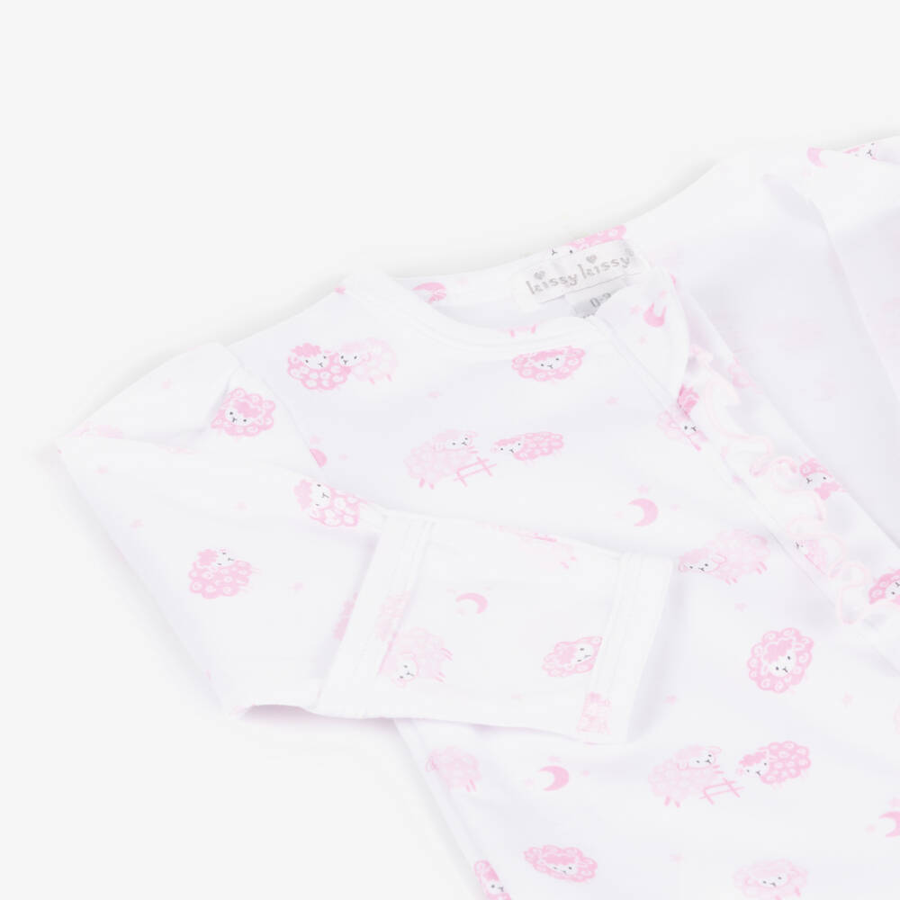 Kissy Kissy-Girls Cotton Onesie with Pink Sheep | Childrensalon Outlet