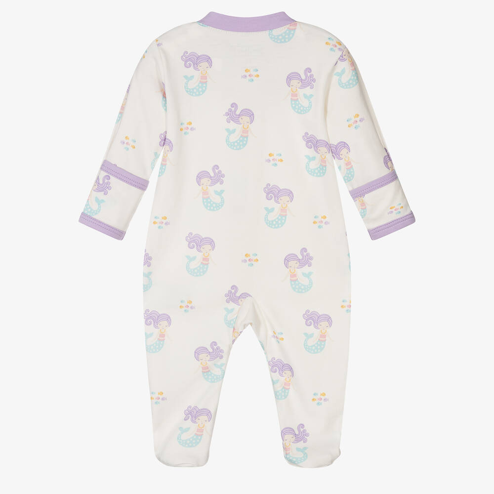 Kissy Kissy-Girls Dazzling Mermaid Pima Cotton Babygrow | Childrensalon Outlet