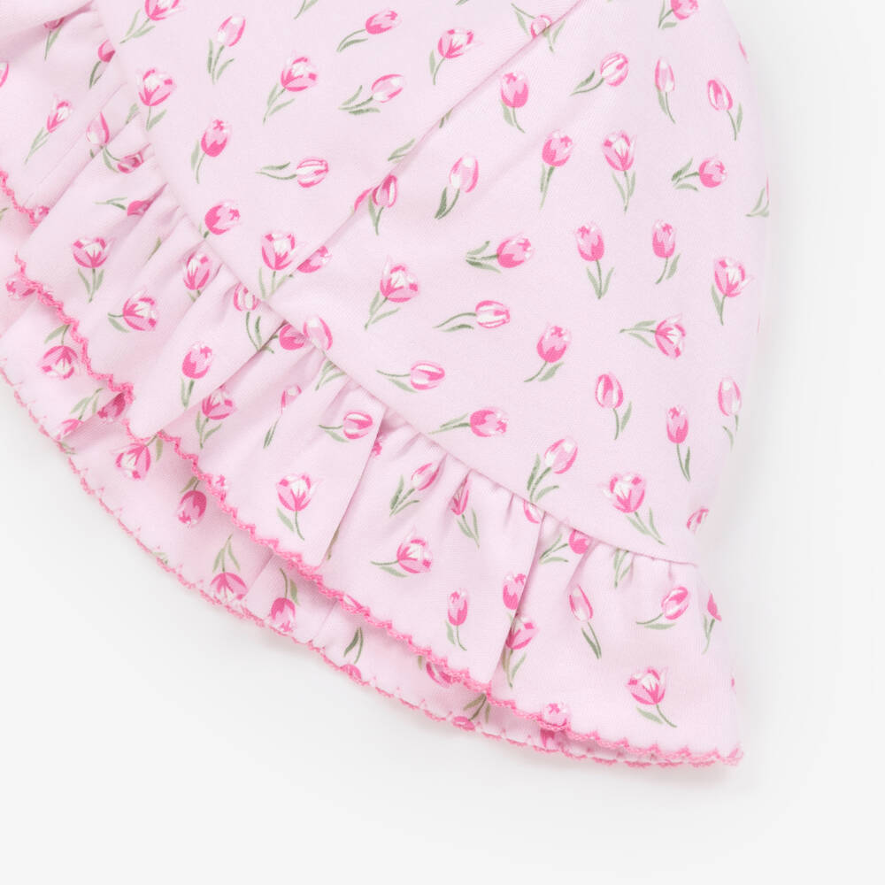 Kissy Kissy-Girls Delicate Pink Tulip Sun Hat | Childrensalon Outlet