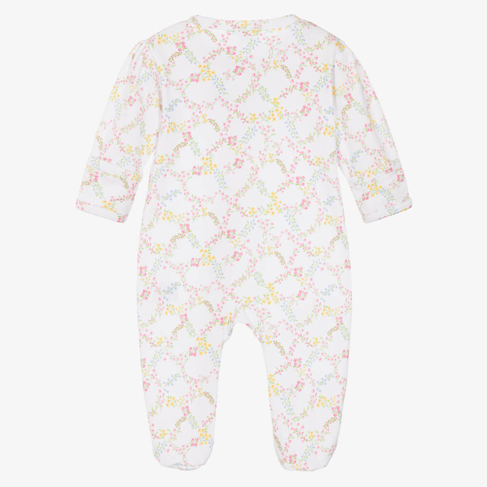 Kissy Kissy-Girls Elegant White Floral Babygrow | Childrensalon Outlet