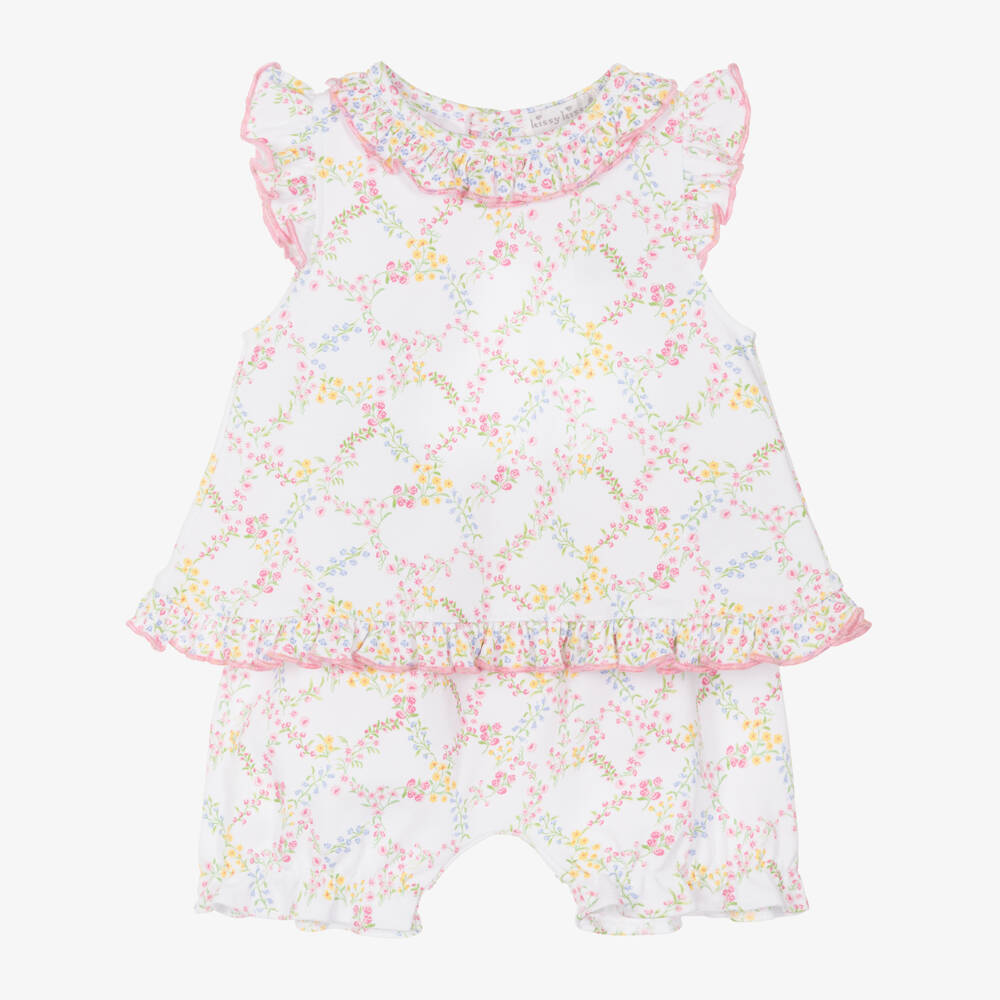 Kissy Kissy-Элегантный белый комплект с цветочным принтом для девочек | Childrensalon Outlet