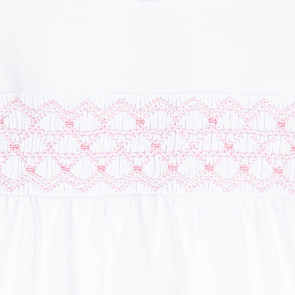 Kissy Kissy-Girls Elegant White Smocked Babygrow | Childrensalon Outlet