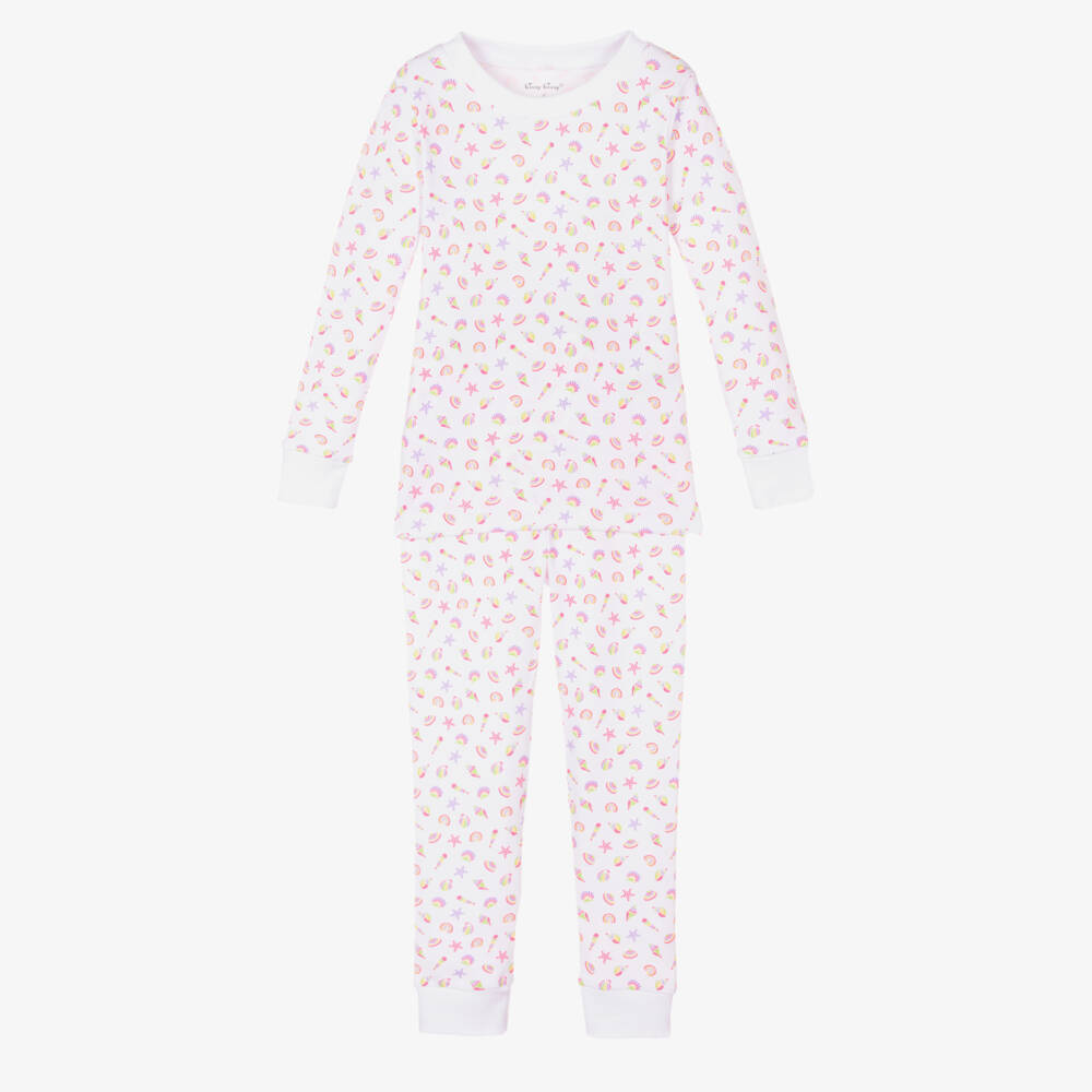 Kissy Kissy-Girls Enchanting Seashell White Pima Sleepwear | Childrensalon Outlet