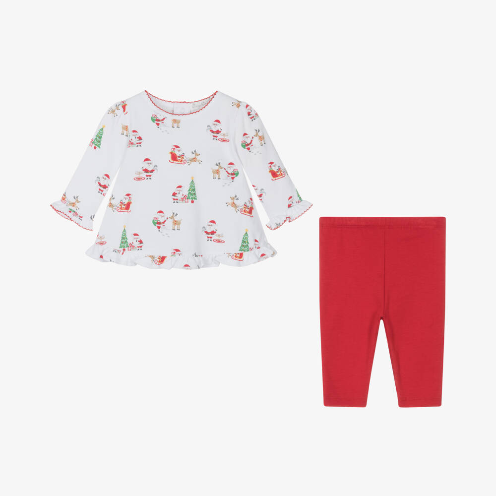 Kissy Kissy-Girls Festive Red Leggings Outfit | Childrensalon Outlet