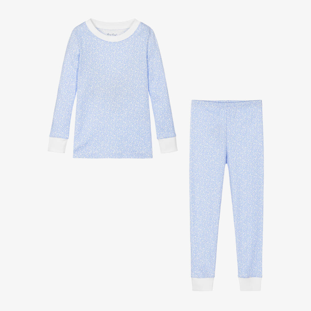 Kissy Kissy-Girls Floral Blue Cotton Pyjamas | Childrensalon Outlet