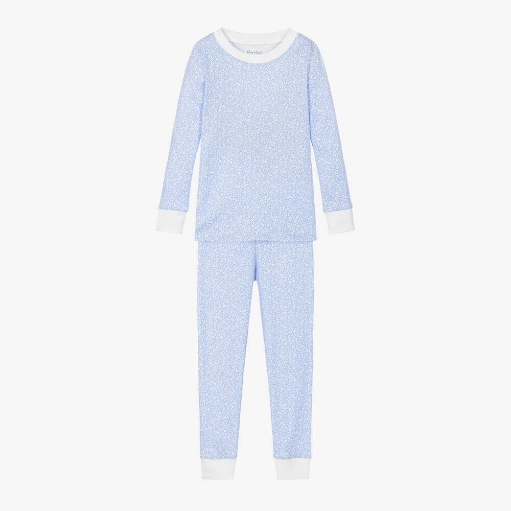 Kissy Kissy-Girls Floral Blue Cotton Pyjamas | Childrensalon Outlet