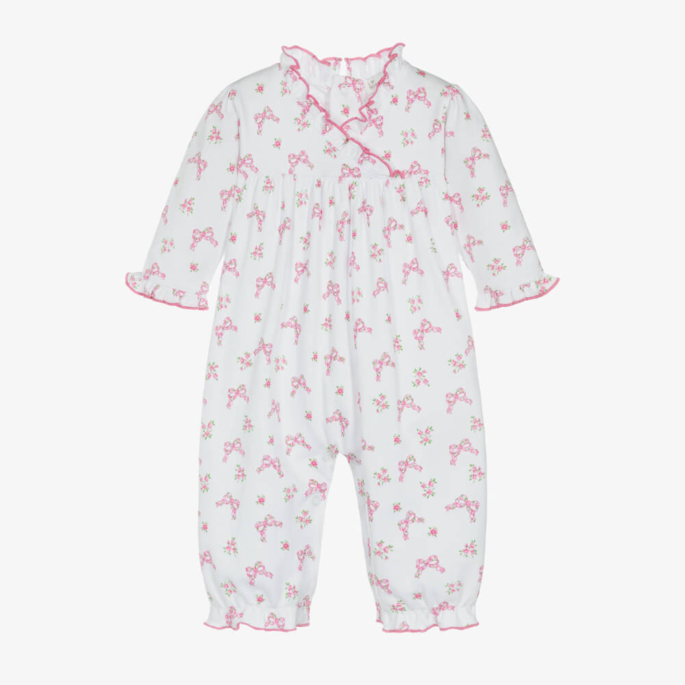 Kissy Kissy-Girls Floral Bow Cotton Babygrow | Childrensalon Outlet