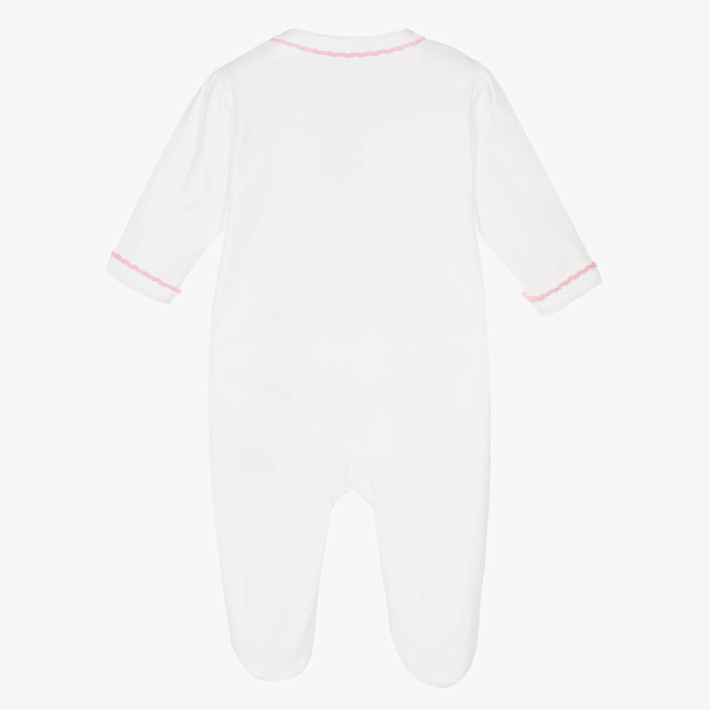 Kissy Kissy-Girls Floral Embroidered White Babygrow | Childrensalon Outlet