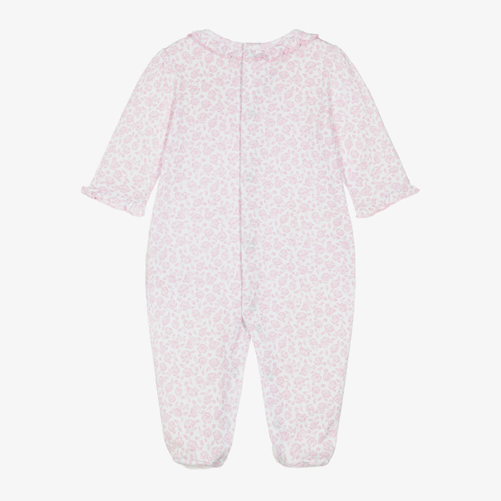 Kissy Kissy-Girls Floral Pink Garden Romper | Childrensalon Outlet
