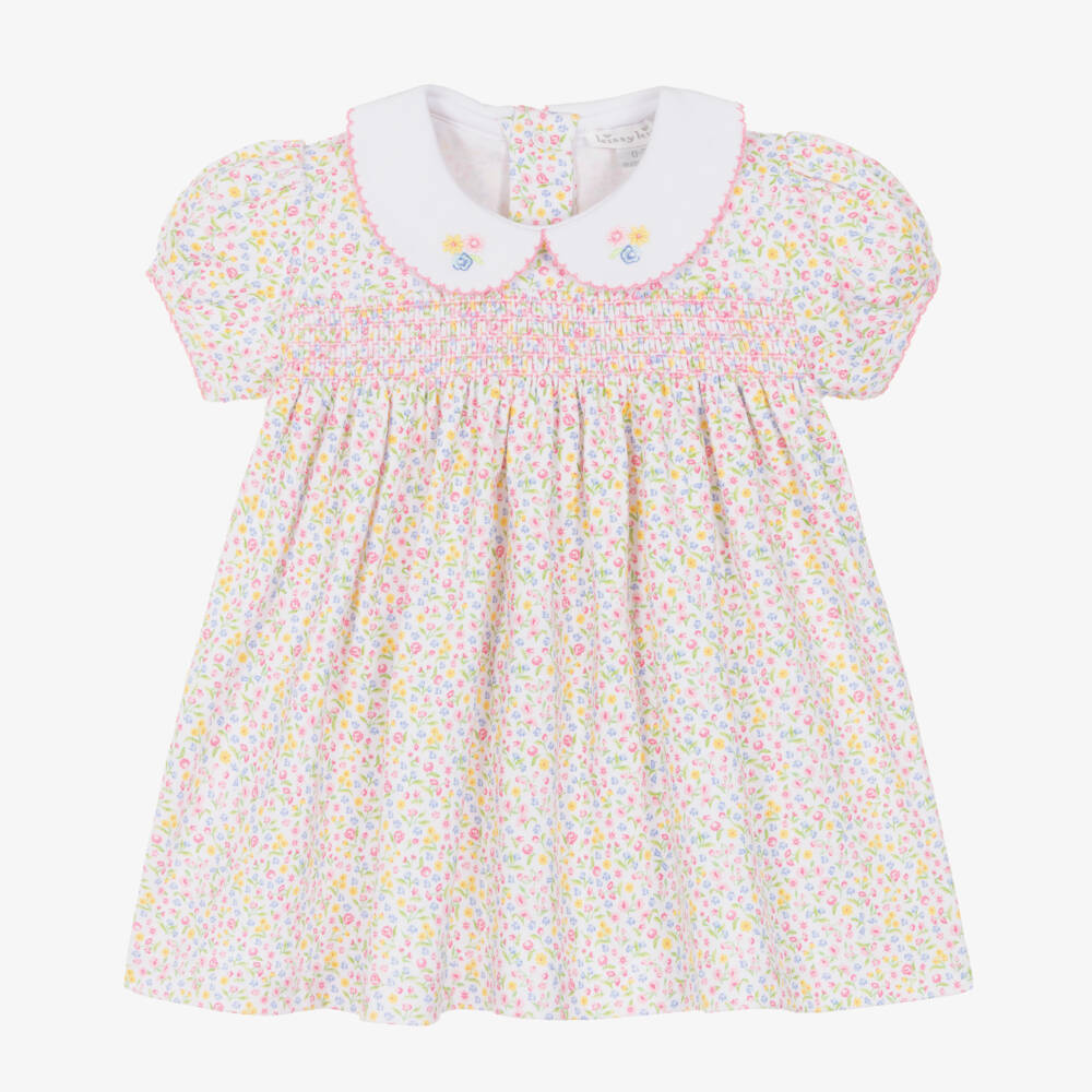 Kissy Kissy-Girls' Floral Pink Pima Dress | Childrensalon Outlet