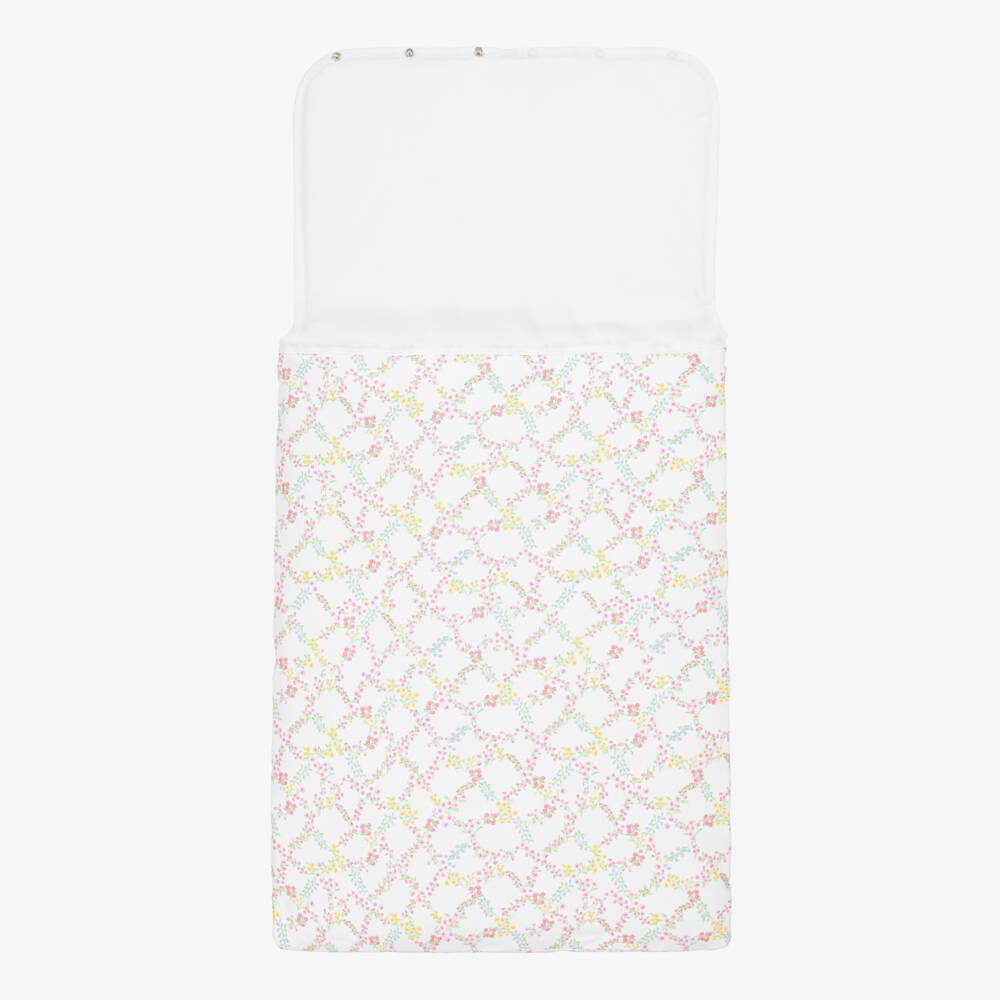 Kissy Kissy-Girls Floral Trellis Cotton Cradle (75cm) | Childrensalon Outlet