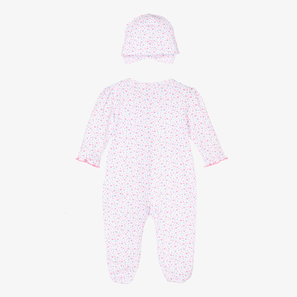 Kissy Kissy-Girls Heart Print Pima Cotton Babysuit Set | Childrensalon Outlet