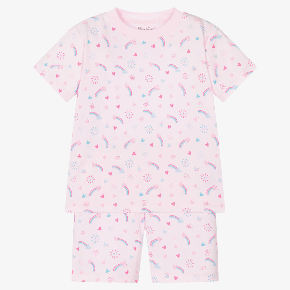 Kissy Kissy - Girls Hearts & Rainbows Short Pyjamas | Childrensalon