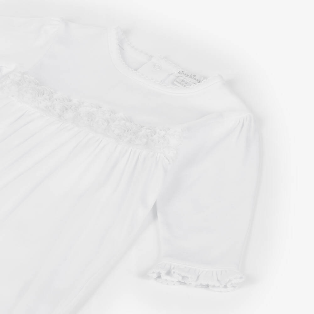 Kissy Kissy-Girls Ivory Floral Pima Babygrow | Childrensalon Outlet