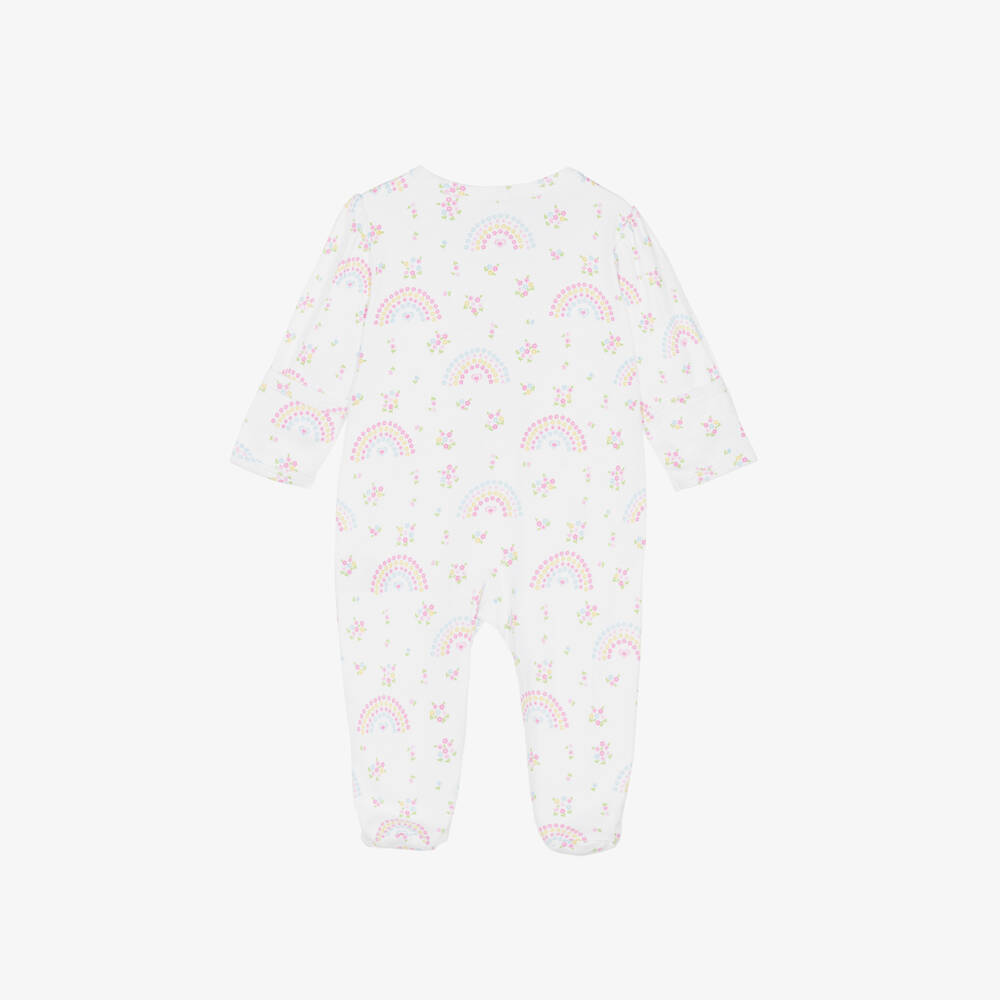 Kissy Kissy-Girls Ivory Pima Cotton Rainbow Delight Sleeper | Childrensalon Outlet