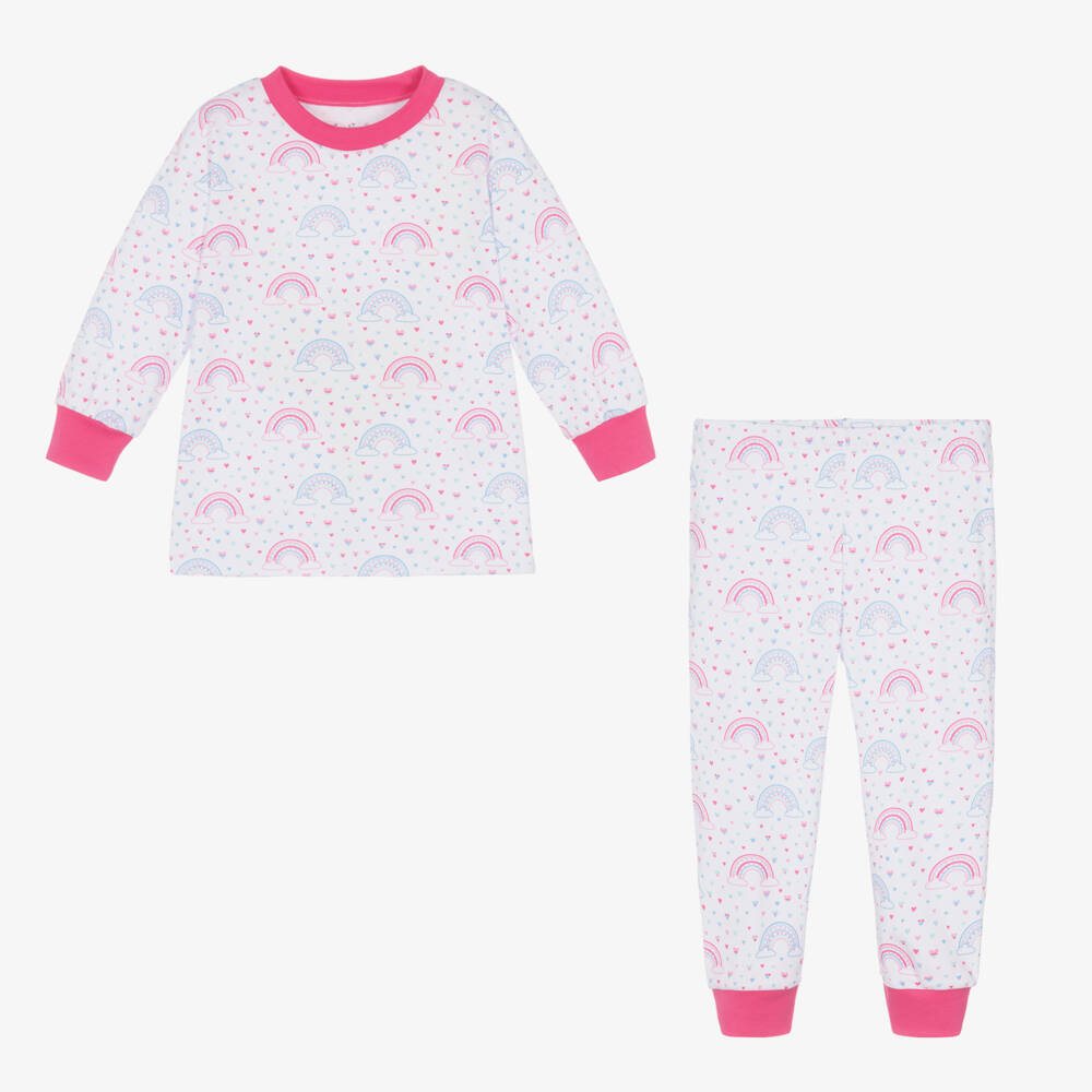 Kissy Kissy-Girls Ivory Rainbow Cotton Pyjamas | Childrensalon Outlet