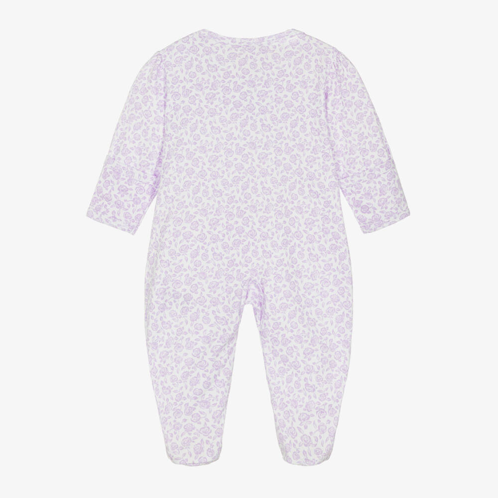 Kissy Kissy-Girls Lilac Blooms Pima Babygrow | Childrensalon Outlet