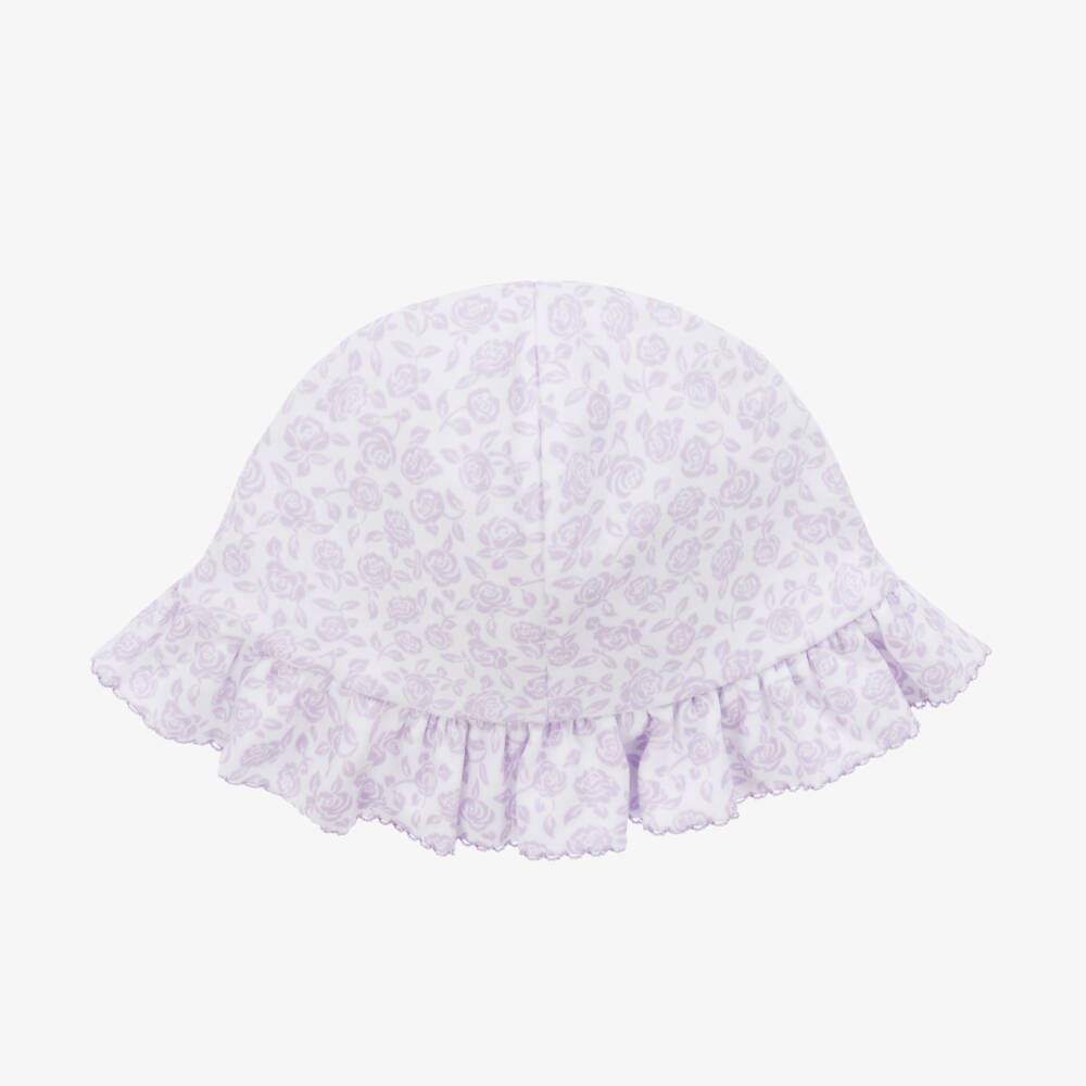 Kissy Kissy-Girls Lilac Cotton Sun Bonnet | Childrensalon Outlet