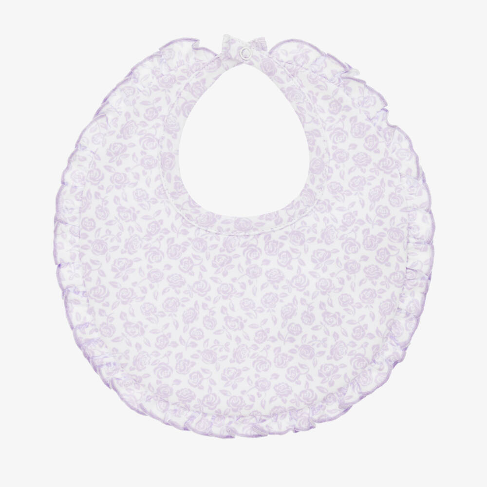 Kissy Kissy-Girls Lilac Pima Cotton Bib | Childrensalon Outlet