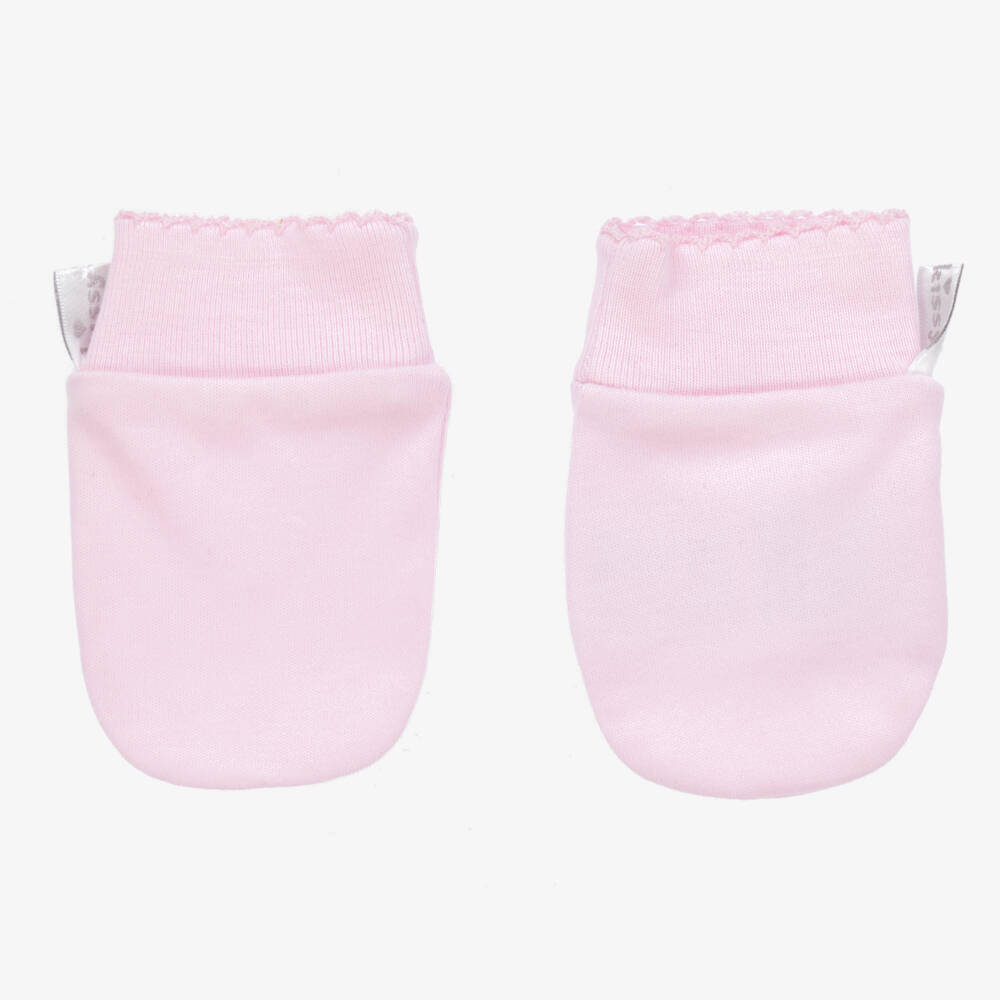 Kissy Kissy-Girls Pale Pink Bear Mittens | Childrensalon Outlet