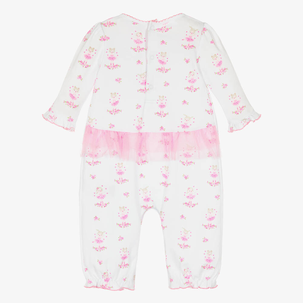 Kissy Kissy-Girls Pima Cotton Ballet Blossoms Romper | Childrensalon Outlet