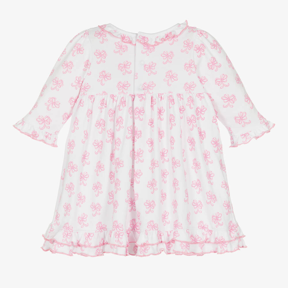 Kissy Kissy-Розовое платье из хлопка пима с бантиками | Childrensalon Outlet