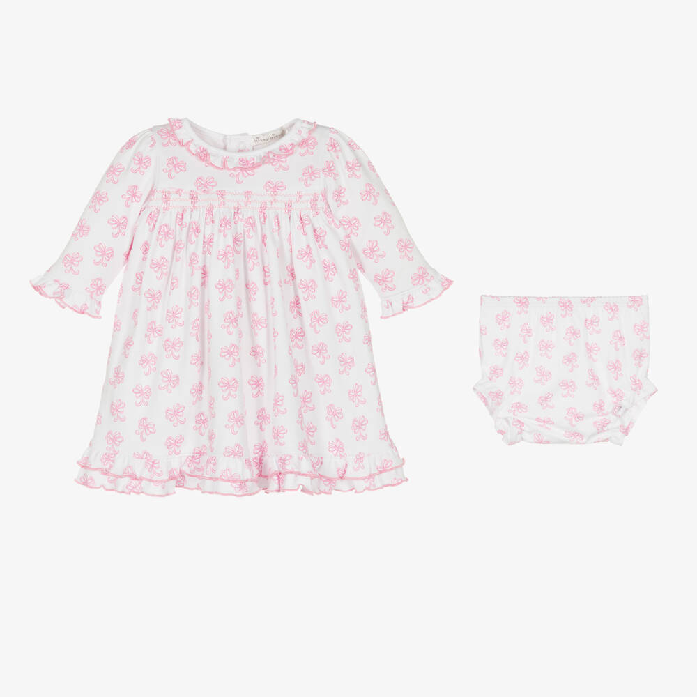 Kissy Kissy-Розовое платье из хлопка пима с бантиками | Childrensalon Outlet