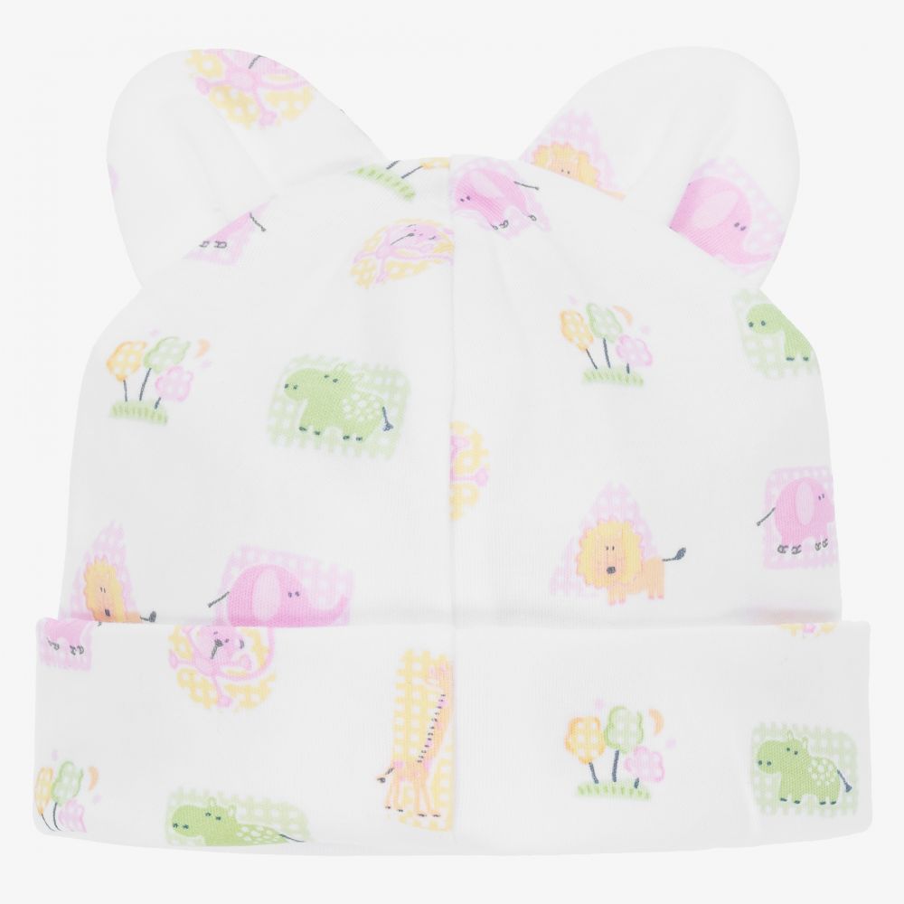Kissy Kissy-قبعة قطن بيما لون أبيض للمولودات | Childrensalon Outlet