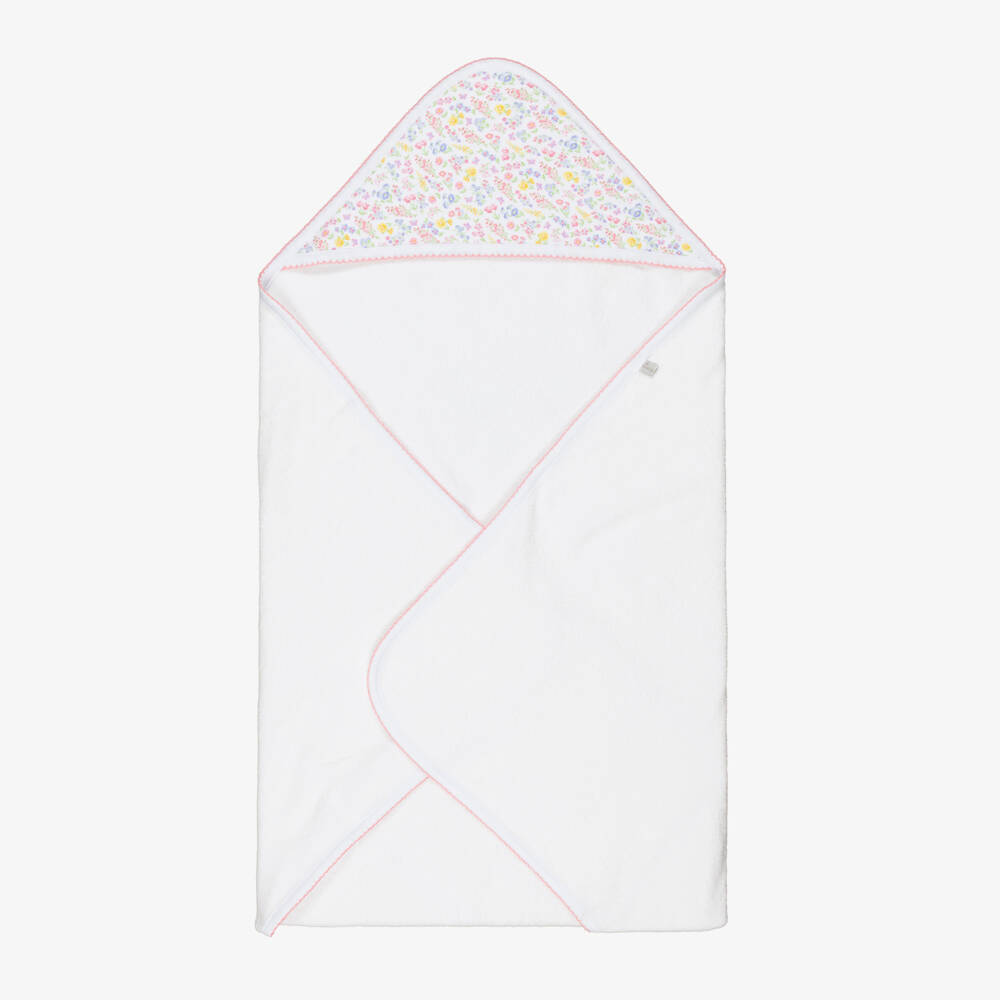 Kissy Kissy-Girls Pima Cotton Pastel Gardens Hooded Towel & Mitt Set | Childrensalon Outlet