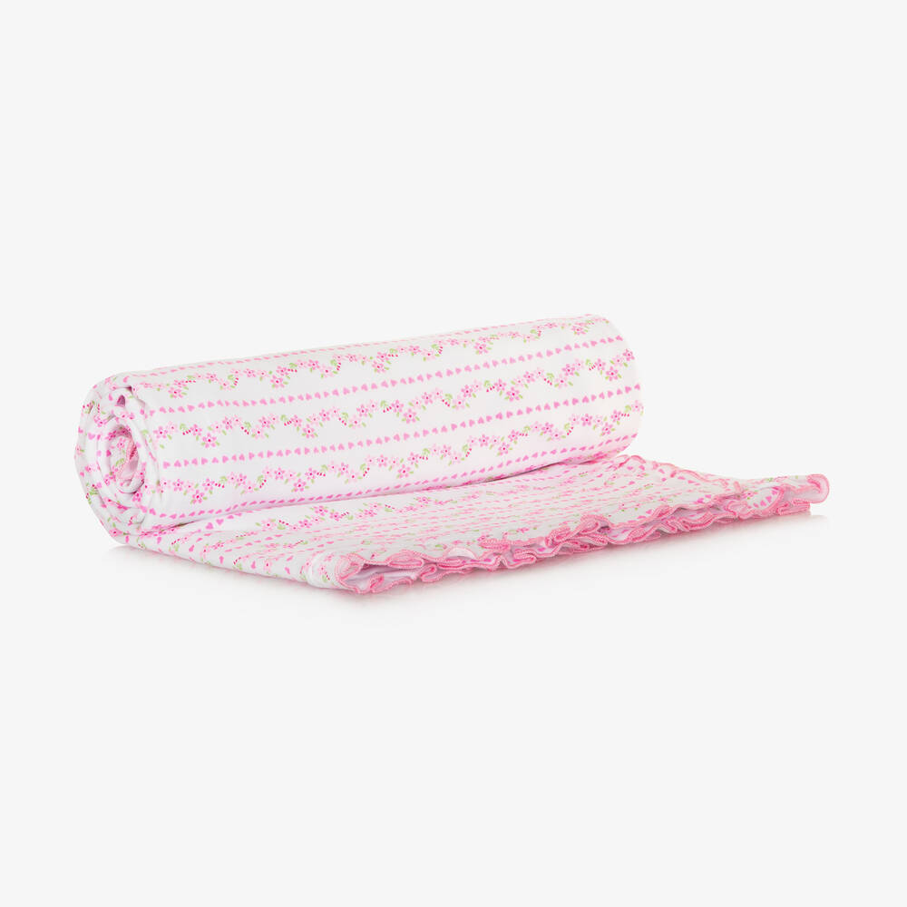 Kissy Kissy-Girls Pink Ballet Blossoms Blanket (73cm) | Childrensalon Outlet