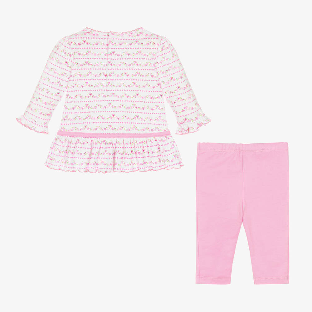 Kissy Kissy-طقم ليقنز  قطن بيما لون زهري للمولودات | Childrensalon Outlet