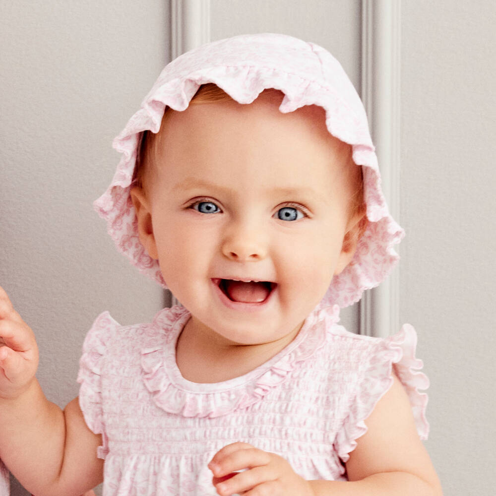 Kissy Kissy-Girls Pink Blossom Pima Sun Hat | Childrensalon Outlet