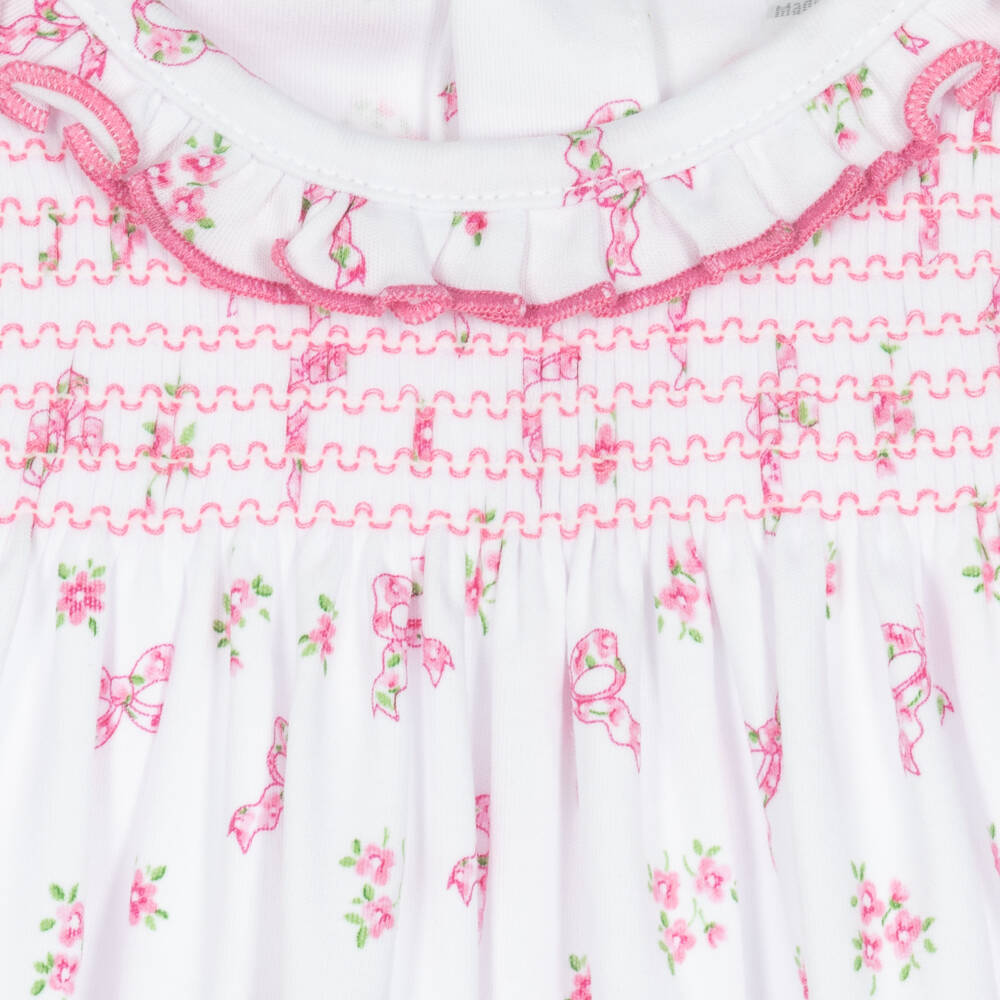 Kissy Kissy-Girls Pink Bow Floral Cotton Dress | Childrensalon Outlet