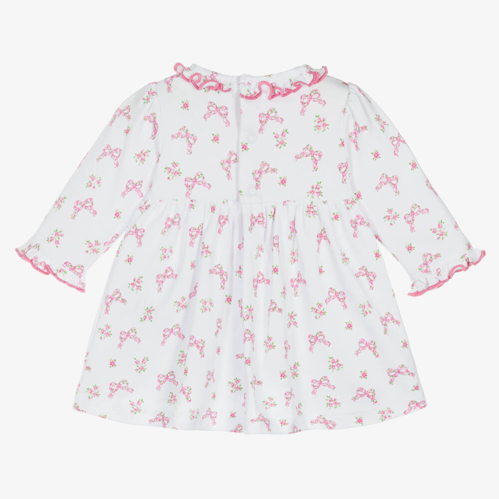 Kissy Kissy-Girls Pink Bow Floral Cotton Dress | Childrensalon Outlet