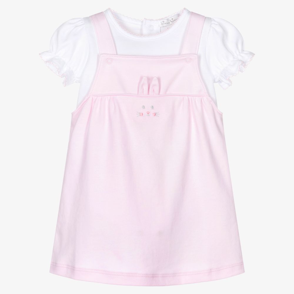 Kissy Kissy - Girls Pink Bunny Dress Set | Childrensalon