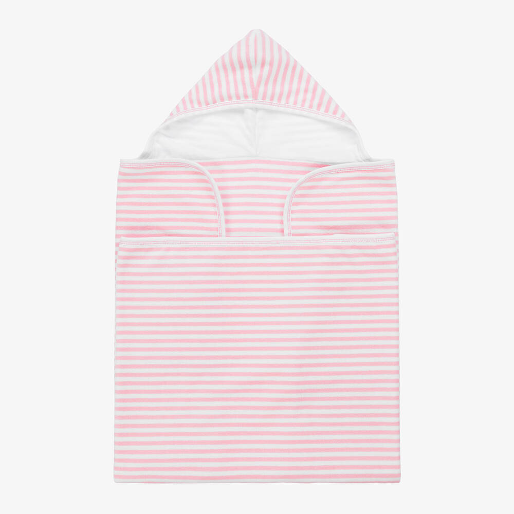 Kissy Kissy-Girls Pink Cabana Terry Stripes Towel (80cm) | Childrensalon Outlet
