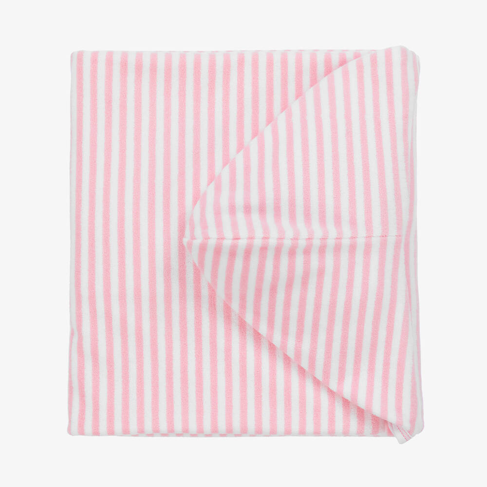 كيسي كيسي-منشفة Cabana Terry قطن مقلم لون زهري (80 سم) | Childrensalon Outlet