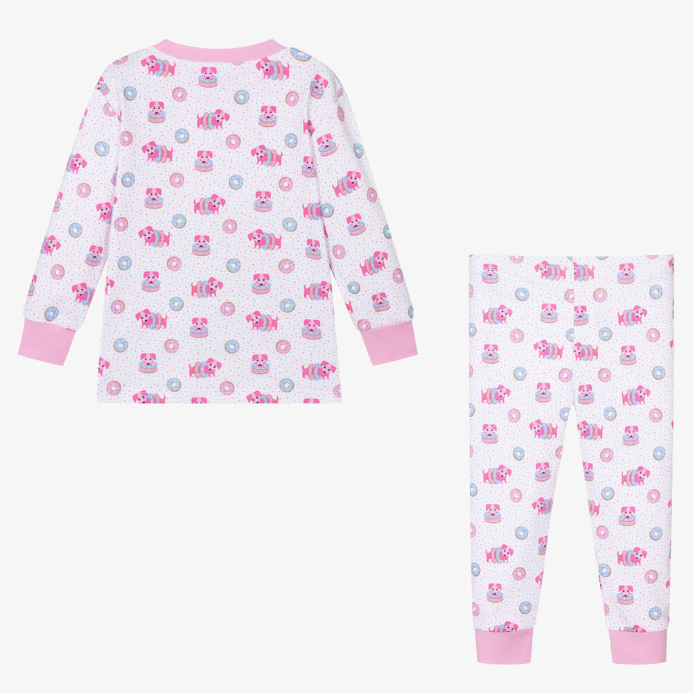 Kissy Kissy-Girls Pink Cotton Doughnut Pups Pyjamas | Childrensalon Outlet