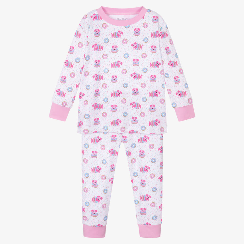 Kissy Kissy-Girls Pink Cotton Doughnut Pups Pyjamas | Childrensalon Outlet