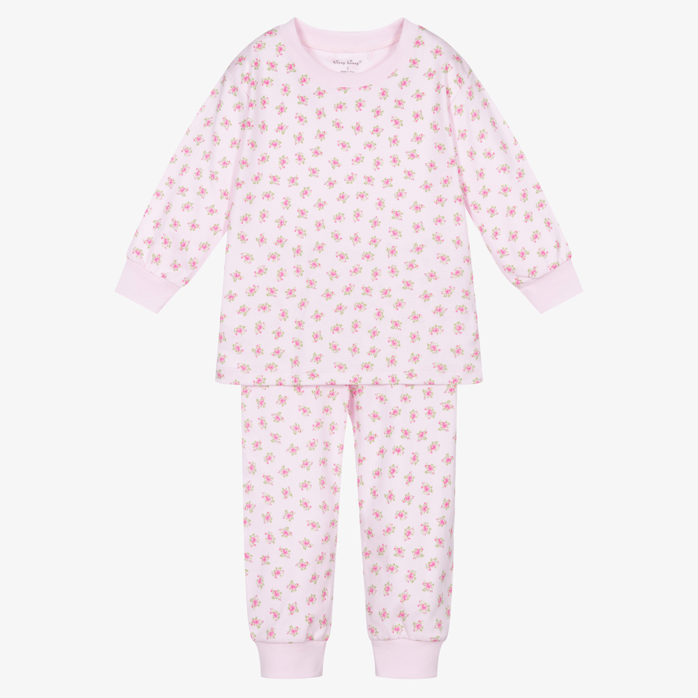 Kissy Kissy - Rosa Rosen-Baumwoll-Schlafanzug (M) | Childrensalon