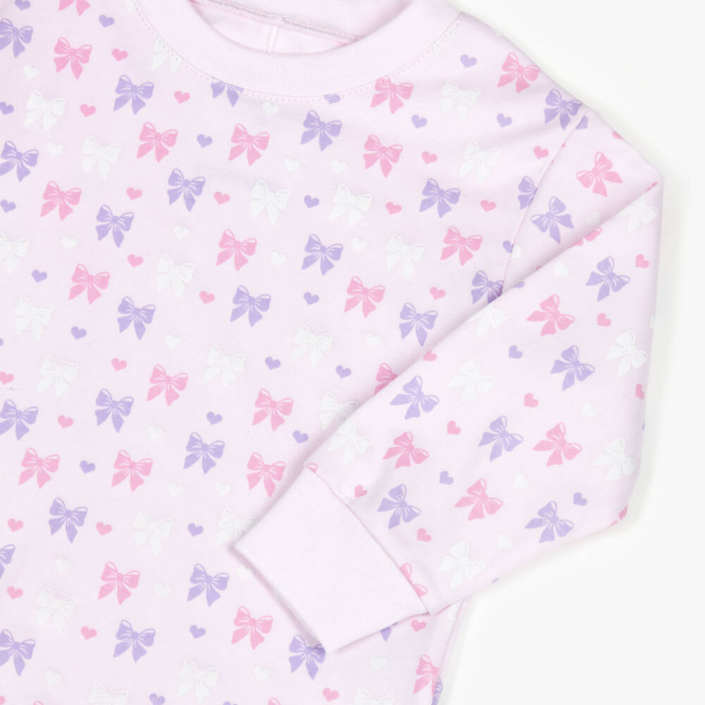 Kissy Kissy-Girls Pink Cozy Bow Pyjamas | Childrensalon Outlet