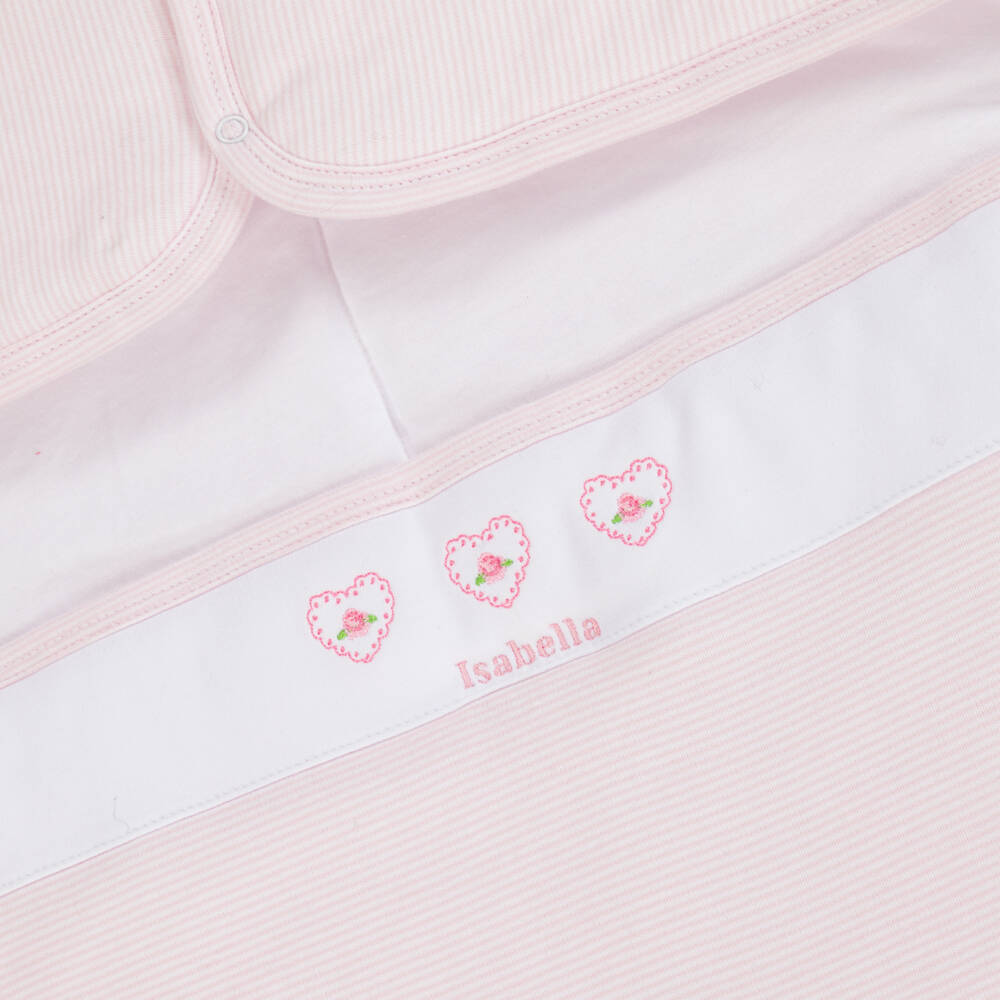 Kissy Kissy-Girls Pink Embroidered Cotton Nest | Childrensalon Outlet