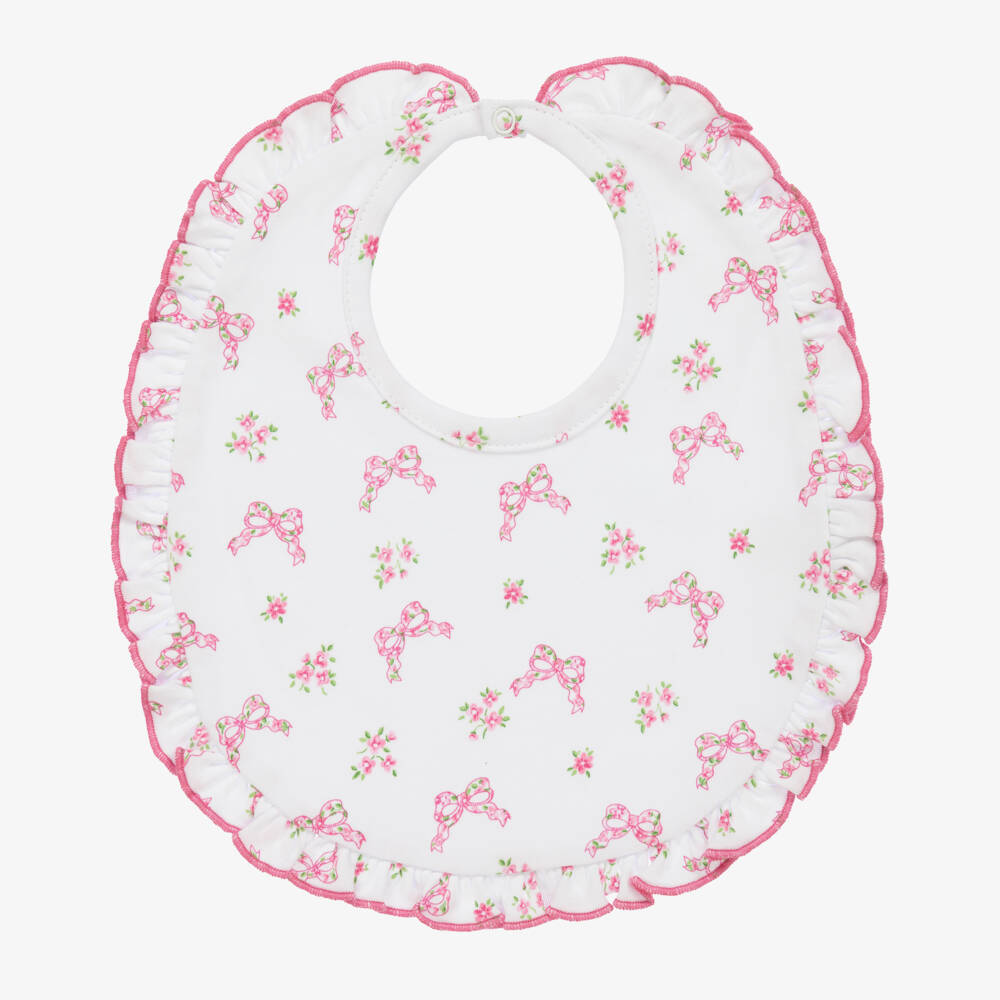 Kissy Kissy-Girls Pink Floral Bow Bib | Childrensalon Outlet