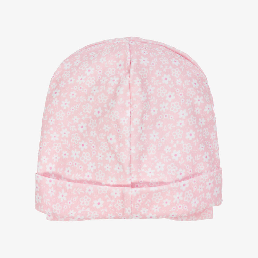 Kissy Kissy-Girls Pink Floral Bow Cap | Childrensalon Outlet